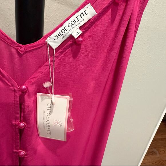 Chloe Colette Marylin Maxi Dress NWT Size XL Elegant Pink - Picture 4 of 5